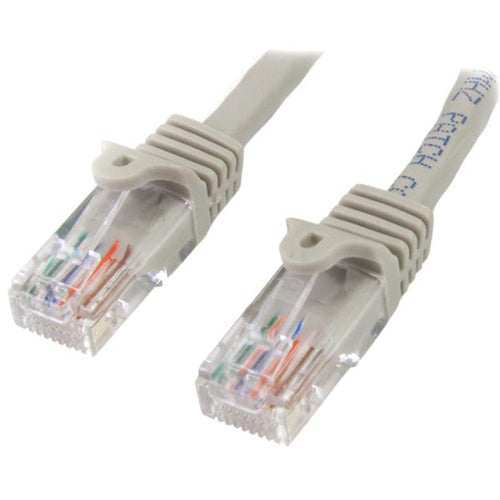StarTech.com Cat5e Ethernet Patch Cable with Snagless RJ45 Connectors - 0.5 m, Gray