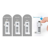 Manhattan Universal Laptop Combination Lock For Noble Wedge®, Nano and K-Slot, Secure 3-in-1 Anti-theft Notebook Lock, Resettable 4-digit Combo, 1.8m, Cut-Resistant Carbon Steel Cable, Translucent PVC Jacket, Silver