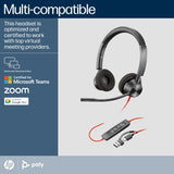 HP Poly Blackwire 3320 Stereo Microsoft Teams Certified USB-C Headset +USB-C/A Adapter