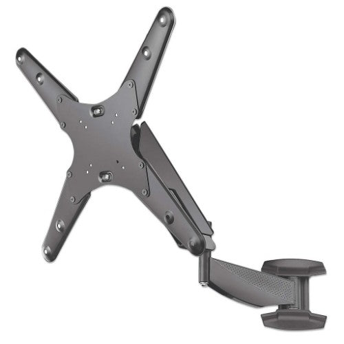Manhattan Wall Mount for TV & Monitors (Spring Arm 3 pivots), For screens 17" to 55", VESA compatibility: all between 75x75mm to 400x400mm - check the dimensions of the four mounting holes on back of screen to ensure it fits, Max 30kg, Black, Bracket