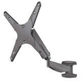 Manhattan Wall Mount for TV & Monitors (Spring Arm 3 pivots), For screens 17" to 55", VESA compatibility: all between 75x75mm to 400x400mm - check the dimensions of the four mounting holes on back of screen to ensure it fits, Max 30kg, Black, Bracket