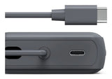 Hama “Travel” Power Pack with Cable, 10000mAh, 2 Outputs: 2x USB-C, anthracite