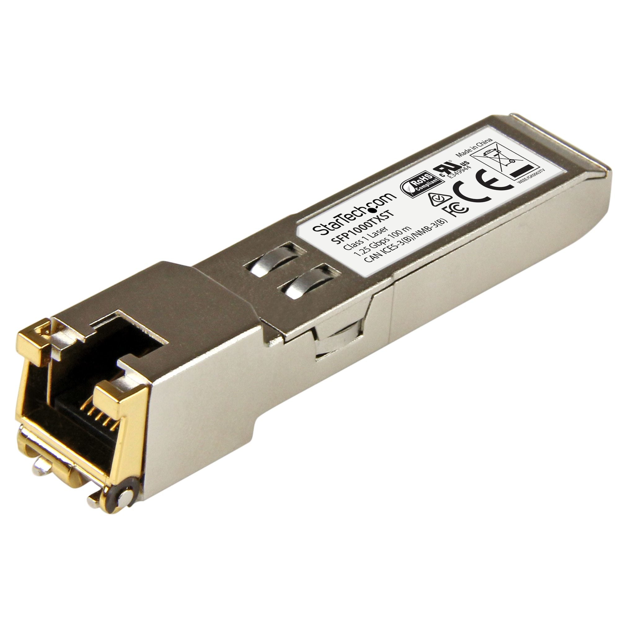 MSA Compliant SFP Transceiver Module - 1000BASE-TX~MSA Uncoded SFP Module - 1000BASE-TX - SFP to RJ45 Cat6/Cat5e - 1GE Gigabit Ethernet SFP - RJ-45 100m