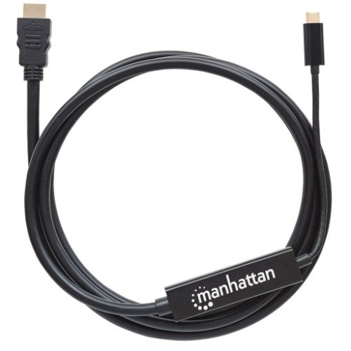 Manhattan USB-C to HDMI Cable, 4K@30Hz, 2m, Black, Male to Male, Three Year Warranty