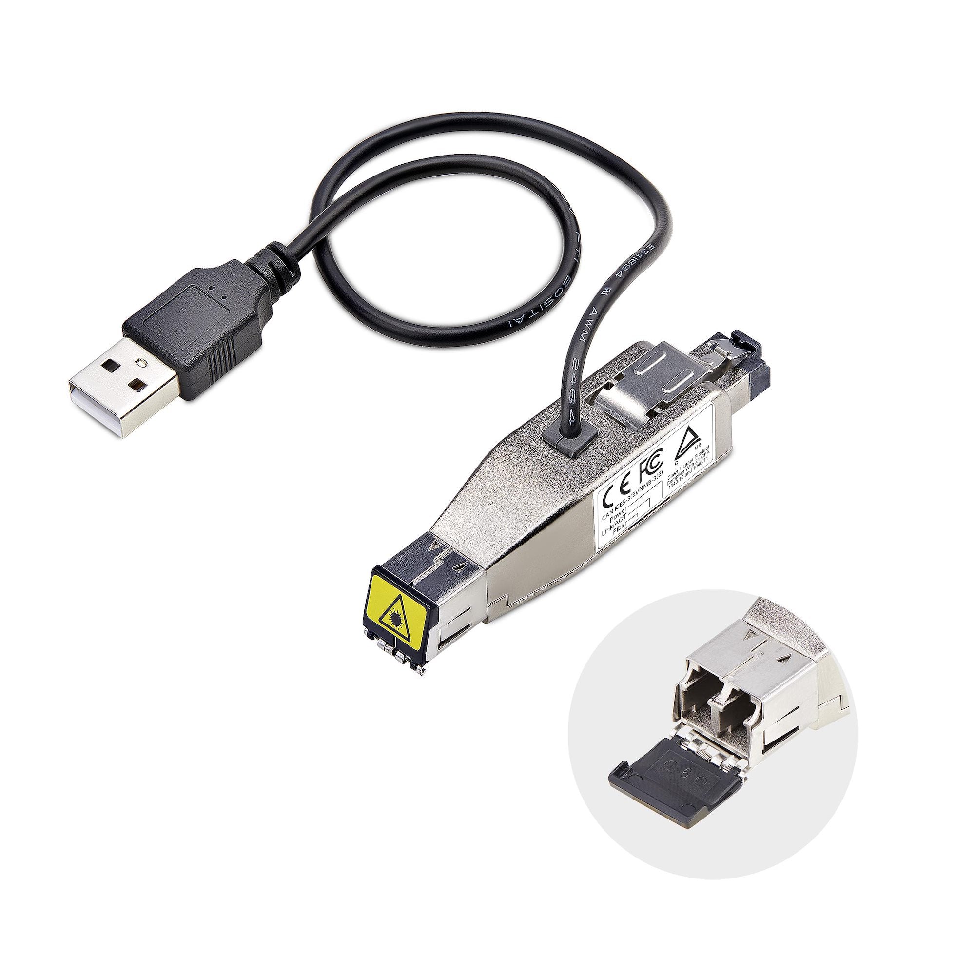 Gigabit Fiber to RJ45 Ethernet Media Converter Dongle