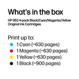HP 6ZC69AE/953 Ink cartridge multi pack Bk,C,M,Y 20ml + 3x9ml Pack=4 for HP OfficeJet Pro 7700/8210/8710