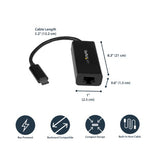 StarTech.com USB-C to Gigabit Ethernet Adapter - Black