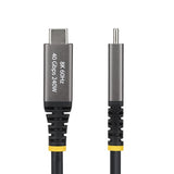 StarTech.com 2m (6ft) Active USB4 Cable, 40Gbps, 240W PD, 8K 60Hz/4K 240Hz DP2.1 DP40, TPE Jacket, Thunderbolt 4 Compatible USB-C Cable - Black USB-C Cord