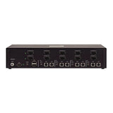 StarTech.com Secure 4-Port Dual-Monitor KVM Switch, HDMI or DisplayPort, 4K 60Hz, NIAP 4.0 Desktop KVM, Metal Housing, CAC Port, Made in the USA