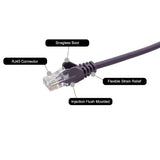 connektgear 10m RJ45 CAT6 UTP Stranded Flush Moulded LS0H Network Cable - 24AWG - Purple