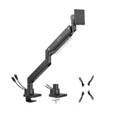 Manhattan Desk Mount for TV & Monitors (Full Motion Gas Spring), For screens 13" to 42", C-Clamp or Grommet Assembly,VESA compatability: all between 75x75mm and 200x200mm - check the dimensions of the four mounting holes on back of screen to ensure it fit