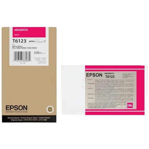 Epson C13T612300/T6123 Ink cartridge magenta 220ml for Epson Stylus Pro 7400/7450