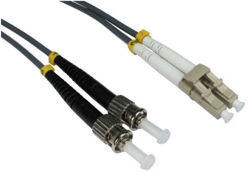 Cables Direct 3.0m LC-ST 62.5/125 MMD OM1 fibre optic cable 3 m Grey