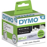 Dymo 1983172 DirectLabel-etikettes white 36mm x 89mm Pack=260 for Dymo Etiketten 10cm/5XL 10cm/LW 550 60mm/60mm