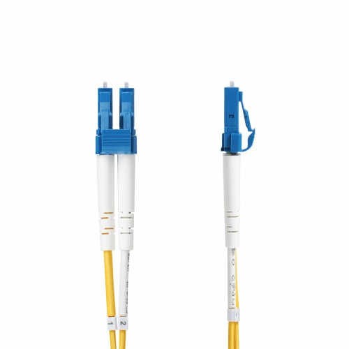 StarTech.com 50m (164ft) LC to LC (UPC) OS2 Single Mode Duplex Fiber Optic Cable, 9/125µm, 100G, Bend Insensitive, Low Insertion Loss - LSZH Fiber Jumper Cord