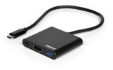 Port Designs PORT Connect DOCKING MINI TYPE C HDMI + USB3 + USB-C PD Docking Station