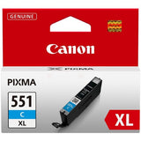 Canon 6444B001/CLI-551CXL Ink cartridge cyan high-capacity, 695 pages ISO/IEC 24711 267 Photos 11ml for Canon Pixma IP 8700/IX 6850/MG 5450/MG 6350/MX 725