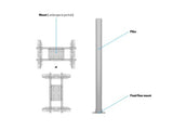 Multibrackets M Display Stand 180 Single Silver w, Floormount