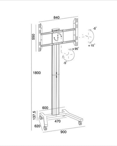Multibrackets M Public Display Stand 180 Flight Case