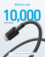 Anker USB-A to USB-C Braided Charging Cable 0.9 m, Black