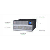 APC Easy UPS On-Line, 6kVA/6kW, Lithium-ion, Rack/Tower 5U, 230V, 1 Hard wire (1P+N+E) outlet, Intelligent Card Slot, Extended runtime, W/ rail kit