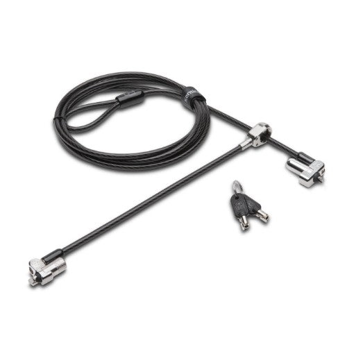 Kensington N17 Keyed Dual Head Laptop Lock for Wedge-Shaped Slots — Like Keyed