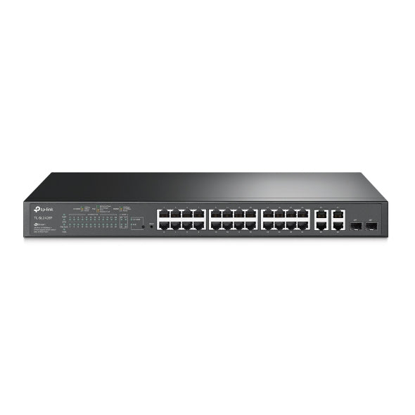 TP-Link Omada SL2428P network switch Managed L2 Fast Ethernet (10/100) Power over Ethernet (PoE) 1U Black  - Networking - TP-LINK