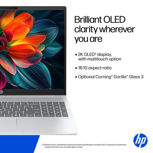 HP OmniBook 5 NGAI OmniBook 5 Next Gen AI 14-he0001na Copilot+ PC Snapdragon X1-26-100 Laptop 35.6 cm (14") 2K 16 GB LPDDR5x-SDRAM 512 GB SSD Wi-Fi 6E (802.11ax) Windows 11 Home Silver
