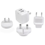 StarTech.com Dual-Port USB Wall Charger - International Travel - 17W/3.4A - White