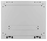 Intellinet 19" Network Cabinet - Wall Mount (Standard), 9U, 600mm Deep, Grey, Assembled, Max 60kg, Suitable also for use on desk or floor, Usable Depth 500mm, Metal & Glass Door, Back Panel, Removeable Sides, Parts for wall install (eg screws/rawl plugs)