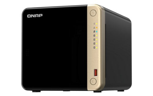 QNAP TS-464 NAS Tower Intel® Celeron® N5095 8 GB DDR4 32 TB HDD QNAP Turbo System Black, Gold