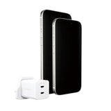 PanzerGlass empower™ by ® Turbo 45W Charger incl. 2 x USB-C | UK Plug | Silver White
