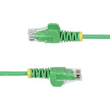 StarTech.com 1.5m Green Slim CAT6 Ethernet Cable, Snagless, 100W PoE, UTP, LSZH, 28AWG Pure Bare Copper Wire, Slim RJ45 Network Patch Cord w/Strain Reliefs, Individually Tested