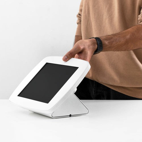 Bouncepad Original Flip | Covered Front Camera and Home Button | White | Samsung Galaxy Tab A9+ and A11+ 11-inch (2023 - 2025)