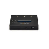 StarTech.com Standalone 1 to 2 USB Thumb Drive Duplicator and Eraser, Multiple USB Flash Drive Copier, System and File and Whole-Drive Copy at 1.5 GB/min, Single and 3-Pass Erase, LCD Display - TAA