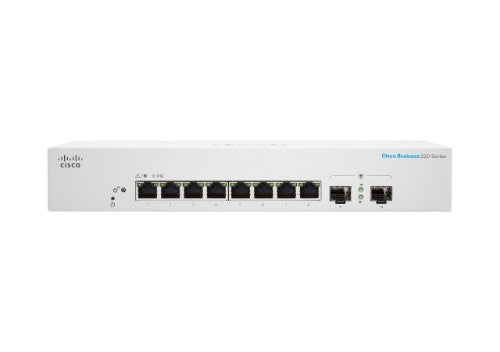 Cisco Business CBS220-8T-E-2G Smart Switch | 8 Port GE | 2x1G Small Form-Factor Pluggable (SFP) | 3-Year Limited Hardware Warranty (CBS220-8T-E-2G-UK)
