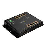 StarTech.com Industrial 8 Port Gigabit PoE+ Switch w/2 SFP MSA Slots - 30W - Layer/L2 Switch Hardened GbE Managed - Rugged High Power Gigabit Ethernet Network Switch IP-30/-40 C to 75 C