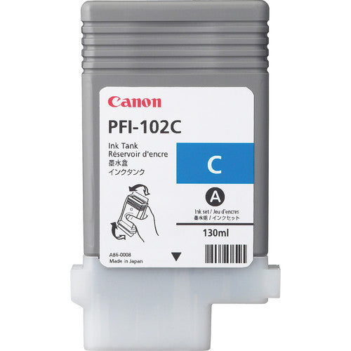 Canon 0896B001/PFI-102C Ink cartridge cyan 130ml for Canon IPF 500/600/700/750  - Printers & Scanners - Canon