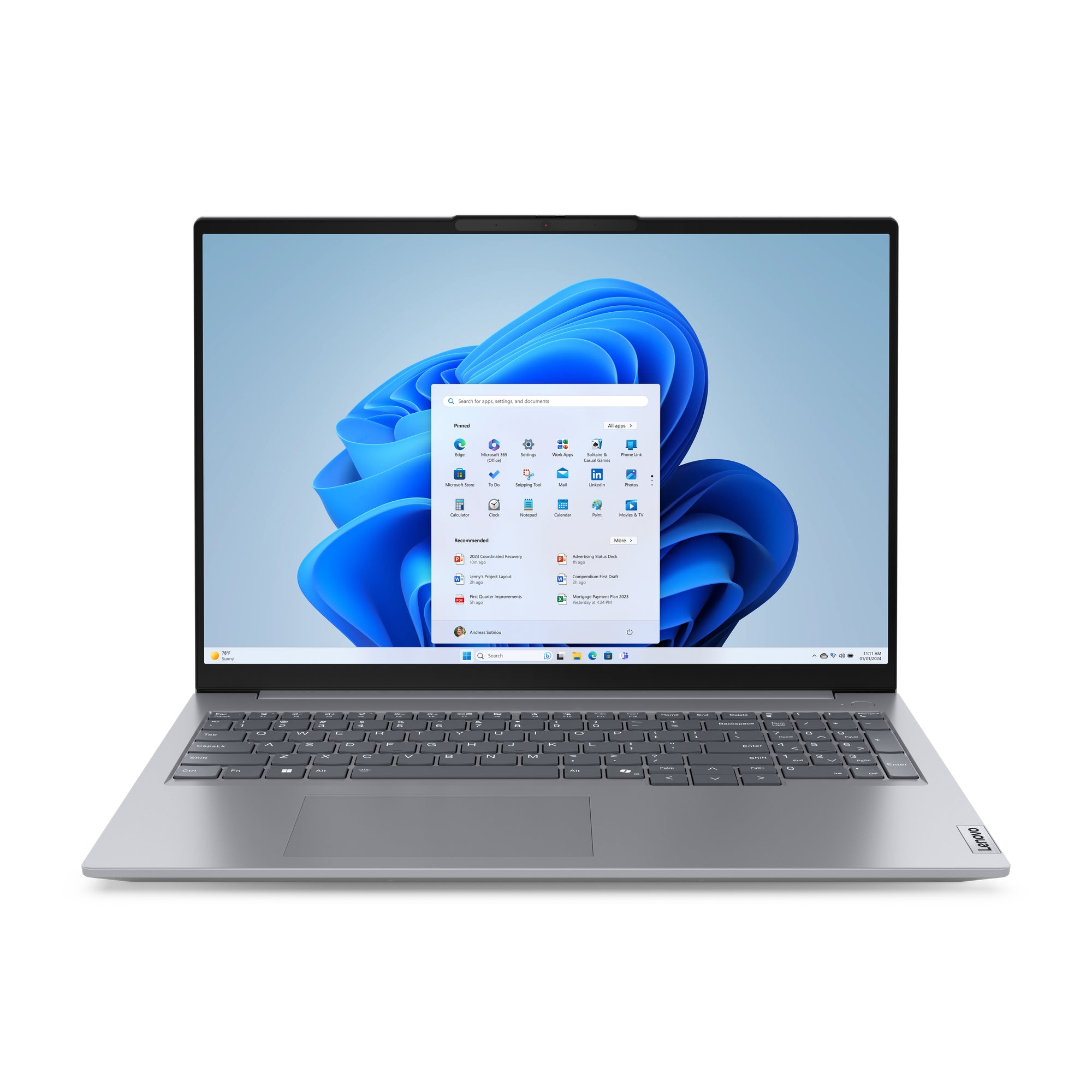 Lenovo ThinkBook 16 AMD Ryzen™ 5 7535HS Laptop 40.6 cm (16") WUXGA 8 GB DDR5-SDRAM 256 GB SSD Wi-Fi 6E (802.11ax) Windows 11 Pro Grey  - Computers - Lenovo