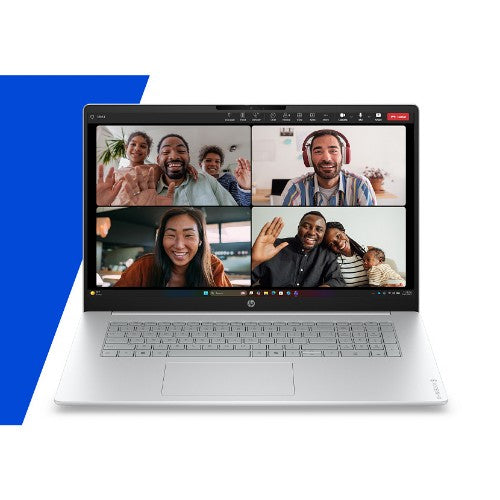 HP OmniBook 3 Laptop 17-dk0006nax Intel Core 3 100U 43.9 cm (17.3") HD+ 8 GB DDR5-SDRAM 512 GB SSD Wi-Fi 6 (802.11ax) Windows 11 Home Grey, Silver