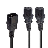 Lindy 1m IEC Splitter Cable IEC C14 to 2 x IEC C13