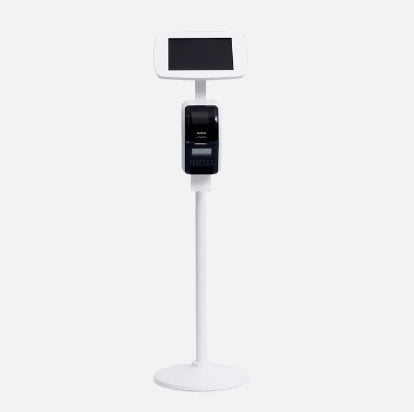 Bouncepad Floorstanding with Brother Printer mount tablet security enclosure White 24.6 cm (9.7")