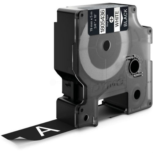 Dymo 1805436 Ribbon Vinyl white on black 19mmx5,5m for Dymo Rhino 6-19mm/24mm