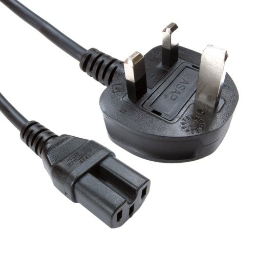 Cables Direct UK - C15 2m Black BS 1363 C15 coupler
