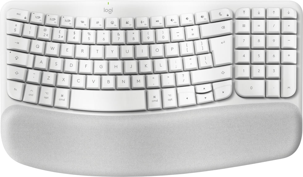 Logitech Wave Keys for Mac keyboard Bluetooth QWERTY UK English White  - Data Input Devices - Logitech