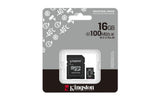 Kingston Technology 16GB microSDHC Industrial C10 A1 pSLC Card + SD Adapter