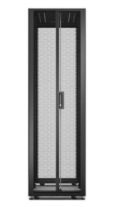 APC Easy Rack, 42U, Black, With Roof, Castors, Feet, 4 Brackets, and Side Panels, No Bottom, 1991H x 600W x 1000D mm