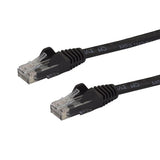 StarTech.com 25ft CAT6 Ethernet Cable - Black CAT 6 Gigabit Ethernet Wire -250MHz 100W PoE RJ45 UTP Network/Patch Cord Snagless w/Strain Relief Individually Tested