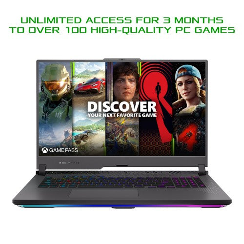 ASUS ROG Strix G17 G713PV-HX048W AMD Ryzen™ 9 7845HX Laptop 43.9 cm (17.3") Full HD 16 GB DDR5-SDRAM 1 TB SSD NVIDIA GeForce RTX 4060 Wi-Fi 6E (802.11ax) Windows 11 Home Black, Grey