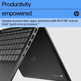 HP Fortis Flip G1i Chromebook Intel® N N150 29.5 cm (11.6") Touchscreen HD 8 GB LPDDR5x-SDRAM 64 GB eMMC Wi-Fi 6E (802.11ax) ChromeOS Black